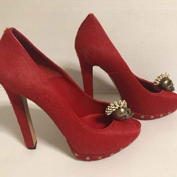 Alexander McQueen pony hair shoes size 38.5 - Picture 2 of 6